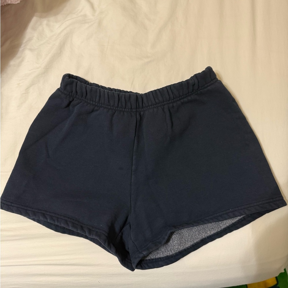 Aritzia Navy Elastic Waist Casual Shorts